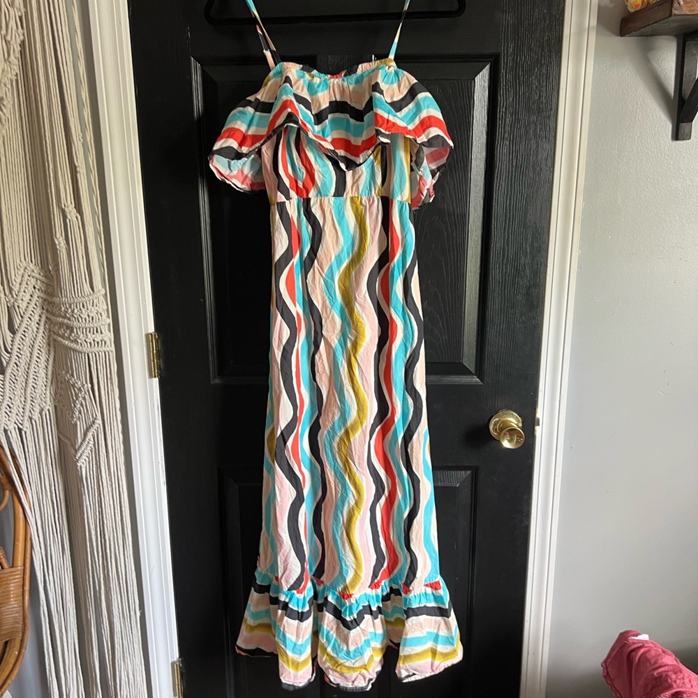 Farm Rio Sleeveless Ruffle Maxi Dress - Picture 2 of 4